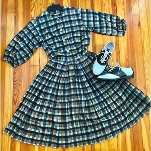 Vintage Haymaker midi pleated swing dress